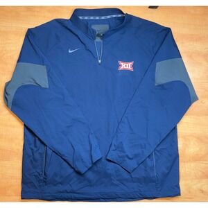 Nike Big 12 Conference Navy Blue Quarter Zip Windbreaker Jacket Mens XXL
